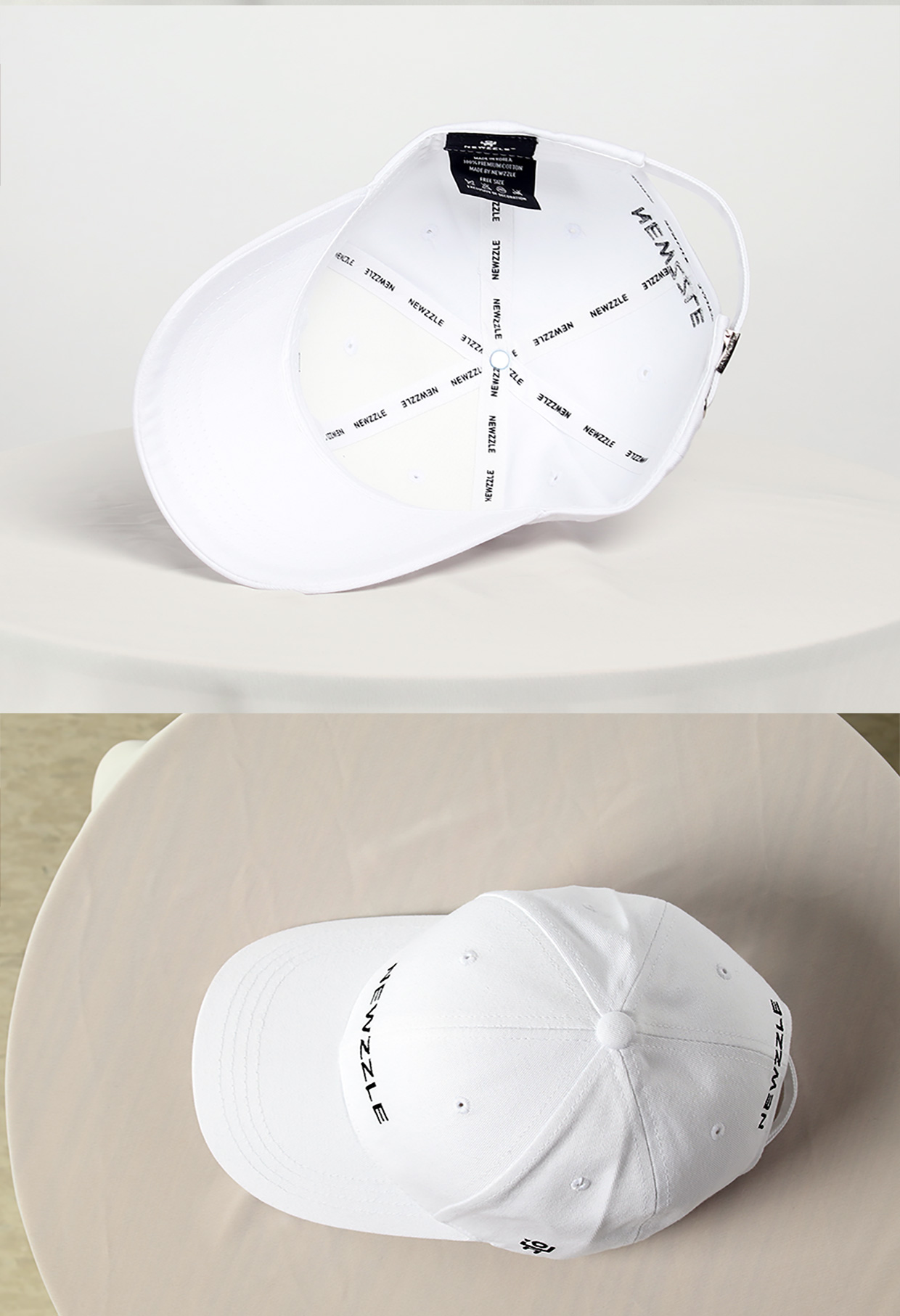 영문 로고자수 볼캡 블랙 detail 5