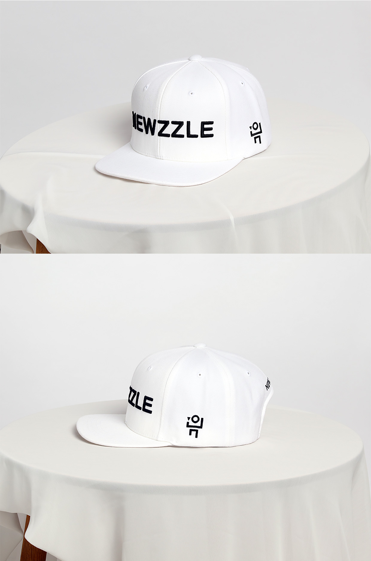영문 빅 로고 스냅백 화이트 detail 3