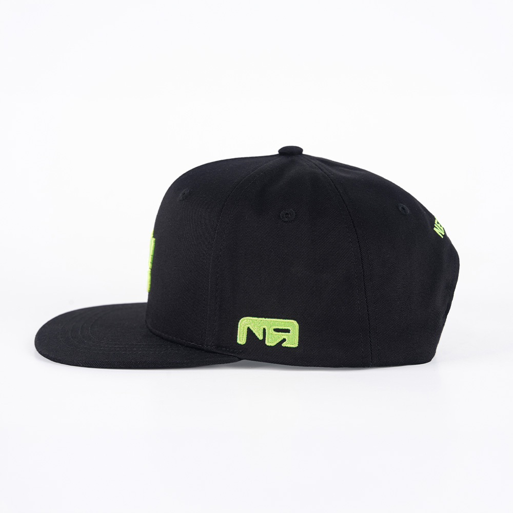 Symbol Big Logo Signature Snapback Black with Green Embroidery hover