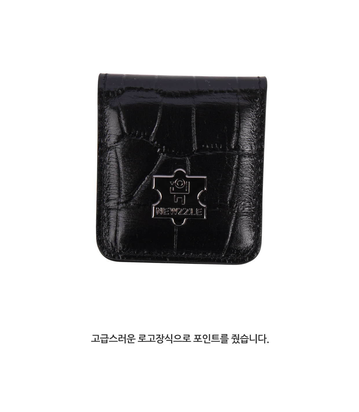 크로커 가죽 골프 머니클립 화이트 detail 7