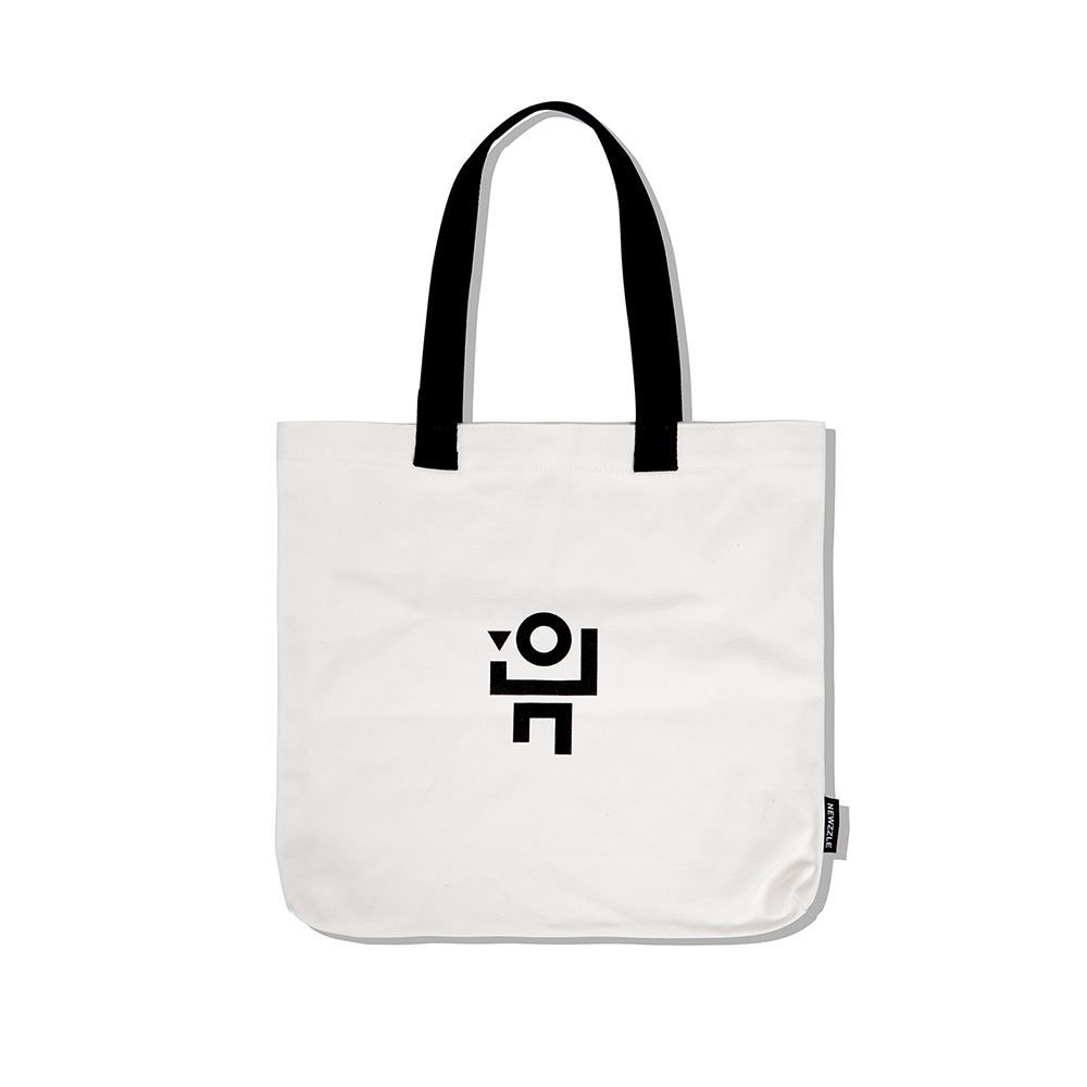 핸디 데일리 양면 디퍼런트 로고 에코백 화이트 hover
